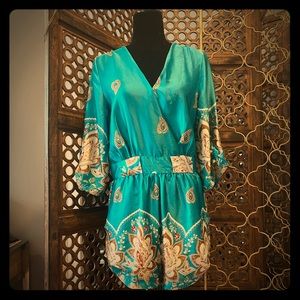 Beautiful paisley satin romper